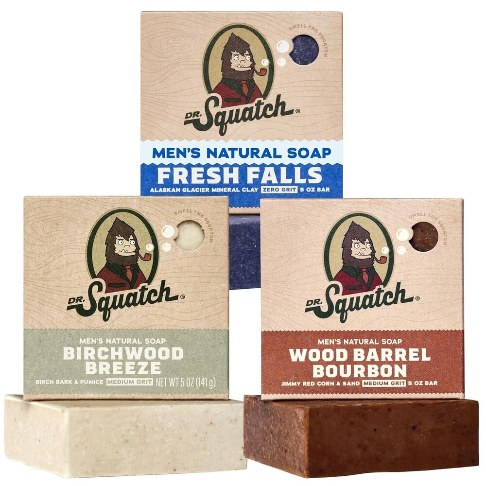 Dr. Squatch Natural Men's Bar Soap 3 pack